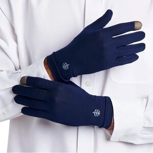 NWT COOLIBAR Smart Wearable Driving Gloves Navy Blue Tech-Touch Fingers Grippy